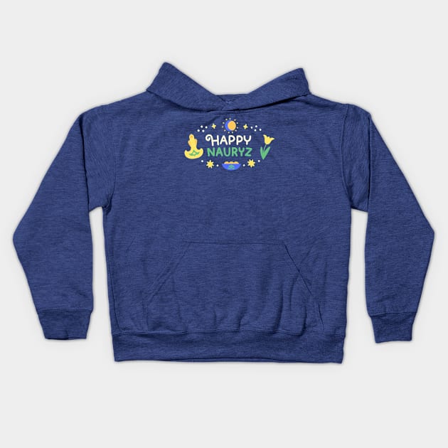 Happy Nauryz Kids Hoodie by Art Yerke shop